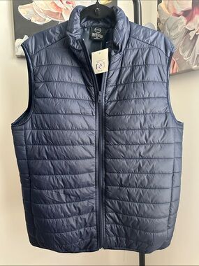 Men's Quilted Navy Vest